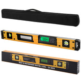 2PM TOOLS 24-Inch digital torpedo level shows magnetic base for metal surface alignment