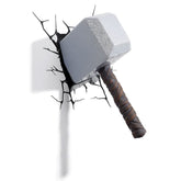 3D Light FX Thor Hammer deco light on wall with ambient glow