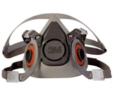 3M 6300 half facepiece respirator front view showing comfortable fit for all-day wear