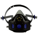 3M HF-802SD secure-click half-face respirator ready for field use and proper fit