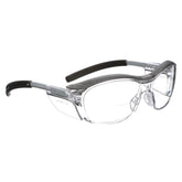 3M Nuvo Readers 2.0 diopter front view with clear lens and gray frame for precise reading.