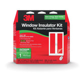 3M outdoor insulation film on patio door for clear fit and draft reduction.