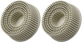 3M Roloc Bristle Disc Grade 120, 2in front view; ideal for quick deburring and smoothing