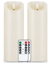 5plots ivory flameless candle with 3D flame for cozy ambient lighting
