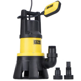 6699 6000GPH sump pump in operation for fast pool draining and flood recovery.