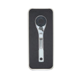 711L flat end EDC ratchet wrench close-up, compact for easy carry.