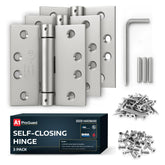 A1 ProGuard satin door hinges in steel closeup highlighting sturdy construction for durability