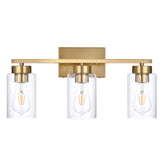 A1A9 3-light vanity over mirror fixture for bright bathroom tasks.