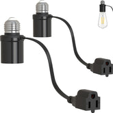 Aaeytby 3-in-1 light socket adapter with dual sockets for flexible power options.