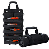 AASTT portable foldable tool bag rolled securely for on-the-go organization.