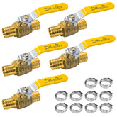 AB PEX ball valve in full-port design for reliable water flow control