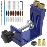 Abizarch pocket hole jig with clamp offers sturdy construction for precise angled drilling.