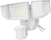 Abovizo 85W LED security light front view showing bright exterior illumination