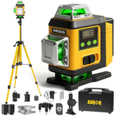 ABQOQ Laser Level 360 self-leveling with bright green lines for quick room setup.