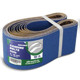 Abrasticle zirconia sanding belt 4x36 in metal polishing action for a smooth finish.