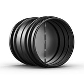 AC Infinity 8-inch backdraft damper front view showing airtight seal for ducts.