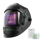 Accoral hemispherical lens welding helmet with large viewing area for precise welds