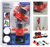 Accu Mount Tools keyhole companion marking tool in action marks fastener locations without surface marks.