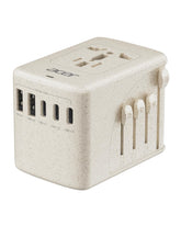 Acer universal travel plug adapter in a suitcase for easy worldwide charging on trips