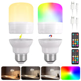 ACHHAH 2-pack rechargeable magnetic LED bulb base showing wireless setup versatility