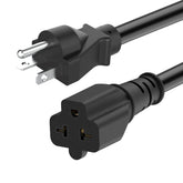 ADCAUDX 6-ft NEMA 5-20P extension cord in black for flexible power reach