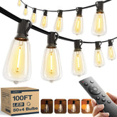 addlon 100ft outdoor lights with remote control for effortless evenings.