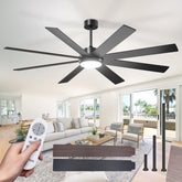 Addlon 72-inch ceiling fan with light in living room for broad cooling