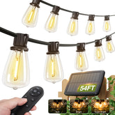Addlon solar string lights remote-control enables easy outdoor brightness adjustments