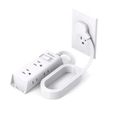Addtam flat-extension cord with 15ft reach and six outlets for flexible power access.