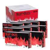 Adenna Night Angel black nitrile gloves pack close-up with textured grip for secure handling.