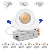 Adetu 4-inch gimbal recessed light, 360°+90° adjustability for versatile ceiling lighting.
