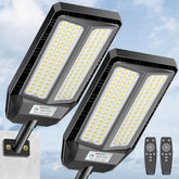Adewalk 5000W solar street light with a bright beam for driveways.