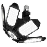 Adiding LED garage light with six panels delivering bright, even coverage.