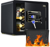 ADIMO home safe box front view shows rugged construction for secure storage