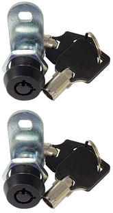 Admiral Locks tubular cam lock pack of 2 in black, compact security for RV compartments.