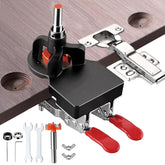Adoles 35mm concealed hinge jig front view for precise cabinet installation