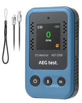 AEGTEST AGT-2309 CO detector handheld with lanyard for travel safety