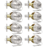 AEEKEL keyed-alike exterior knob in brushed nickel for simple multi-door access