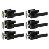 AEEKEL matte black interior door handle set for interiors, 6-pack, stylish and functional.