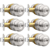 AEEKEL privacy knob brushed nickel front view, blends style and privacy