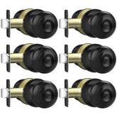 AEEKEL matte black privacy door knob front view for stylish interior privacy.