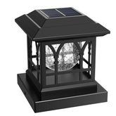 AEYANZZ fence post light with crackle glass ball creates romantic garden ambiance.