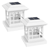 AEYANZZ crackle glass fence post light close-up highlighting romantic garden glow