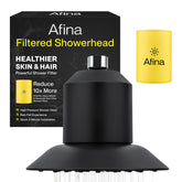 Afina filtered shower head with KDF-55 delivers spa like filtration for softer skin