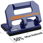 AFMAT heavy-duty 3-hole punch lever reduces hand strain during bulk punching