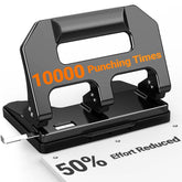 AFMAT HPX1 heavy-duty 3-hole punch front view shows sturdy construction for daily use.