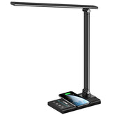 AFROG 5th Gen desk lamp front view with wireless charging for easy power access.