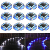 AGPTEK solar driveway lights blue light provide clear guidance along paths at night.