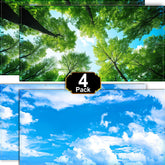 Aheroi forest-style light cover attached to ceiling diffuser for eye-friendly lighting