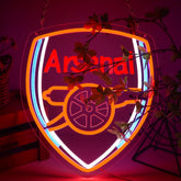 AHlove football team neon sign on wall adds bright game-night ambience